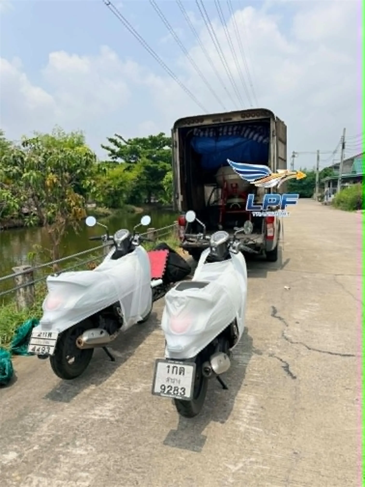 ผลงานขนส่งมอเตอร์ไซค์ LPF Transport